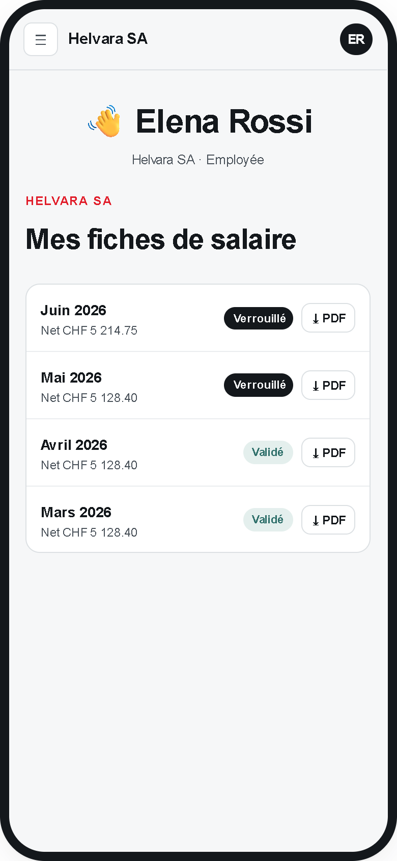 Le mie buste paga - Helvara mobile