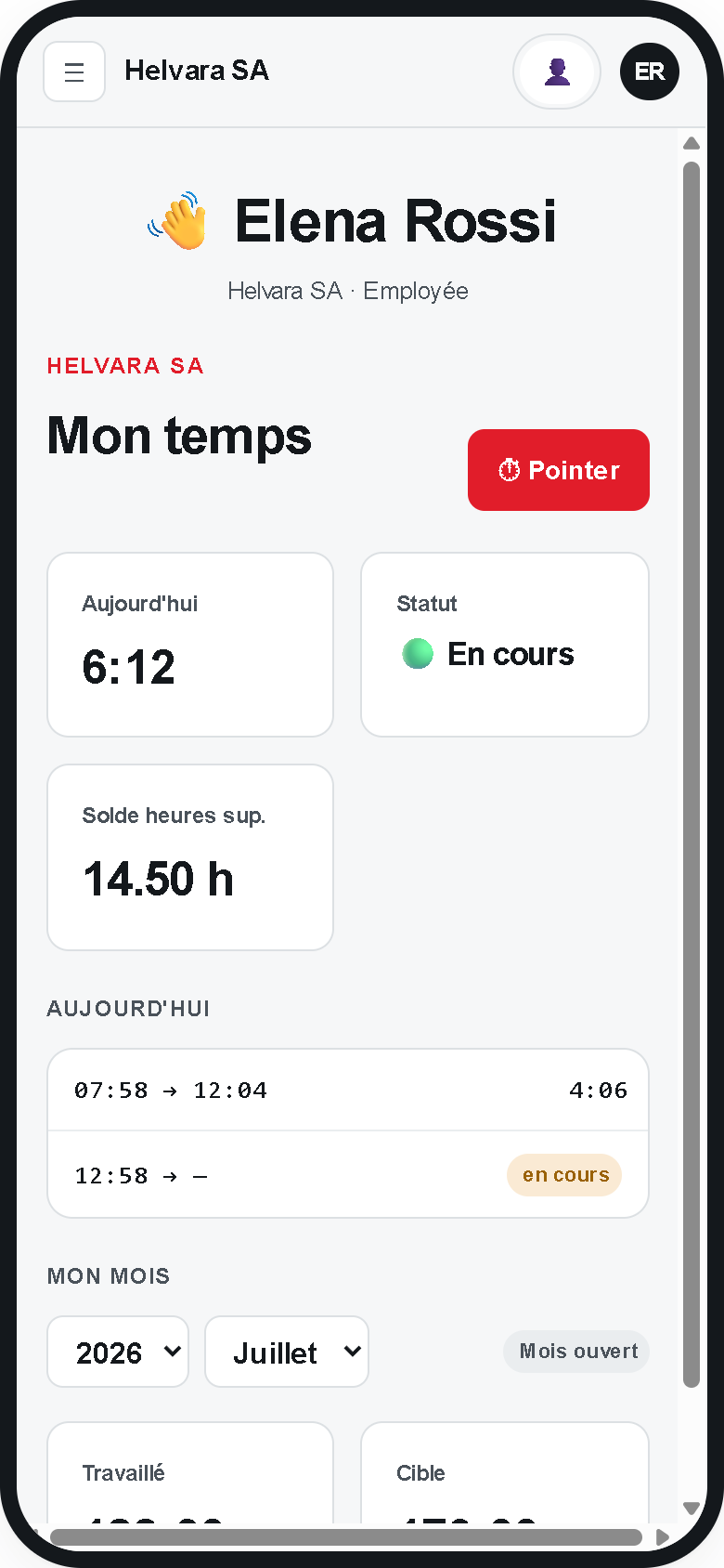 Il mio tempo - Helvara mobile